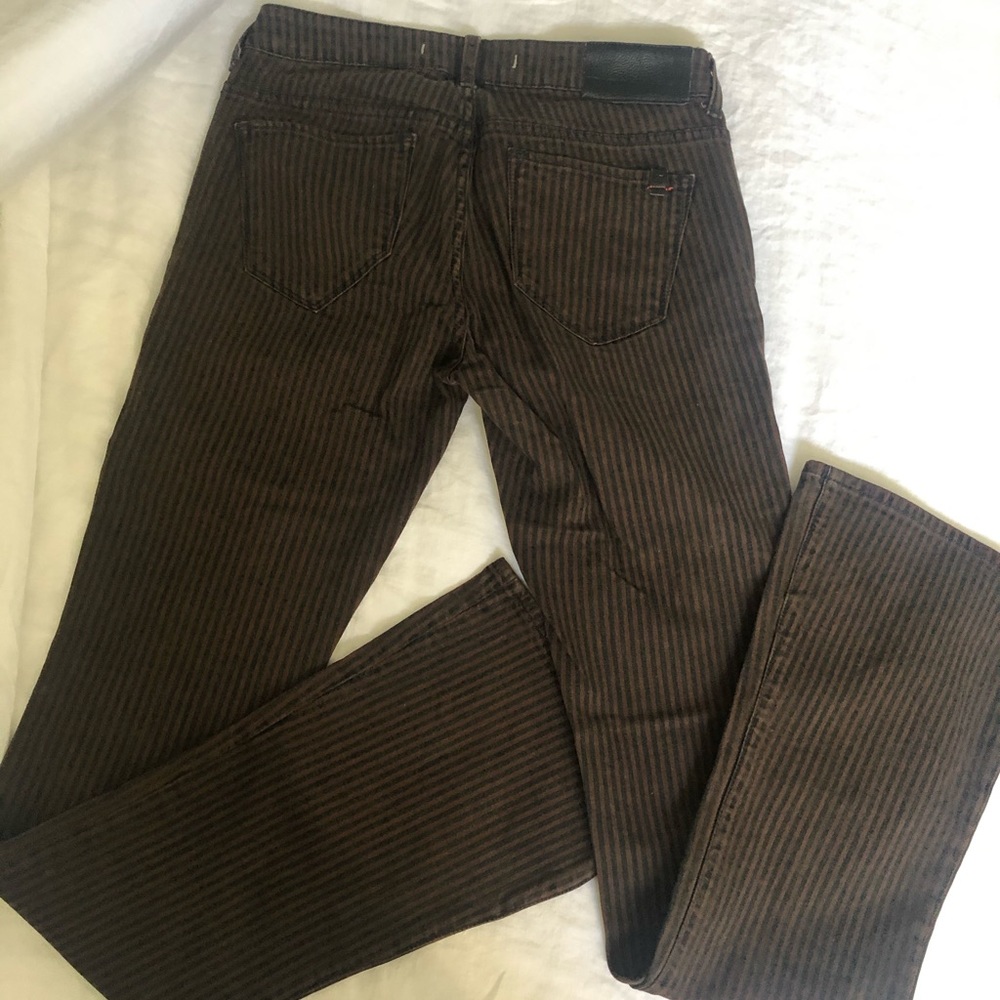 !it black and brown striped jeans sz 28
